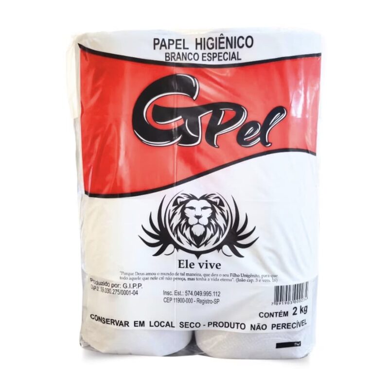 Papel higiênico GPEL branco especial, fardo direto da fábrica